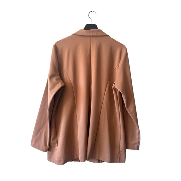 Liverpool Los Angeles Tan Open Front Boyfriend Blazer Jacket XL - Picture 9 of 9
